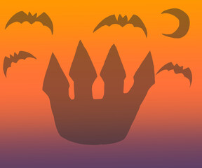 ハロウィンをイメージした背景素材