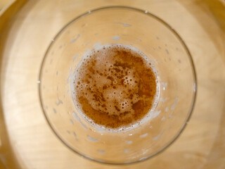 beautiful beer cold relaxing in glass cup