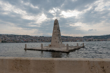 Obelisk of Argostoli on the island of Kefalonia Greece