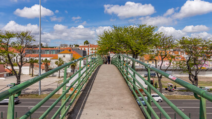 bridge over the highway in Lisbon