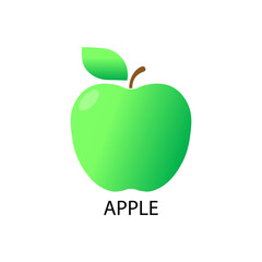 Realistic apple sign icon. Vector illustration eps 10