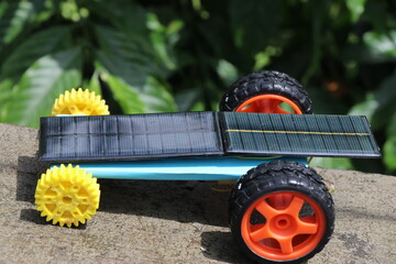 Small solar powered car (working model) built at home which is a prototype model and used to...