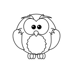 Owl black sign icon. Vector illustration eps 10