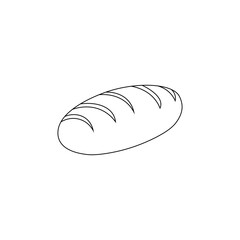 Black bread sign icon. Vector illustration eps 10