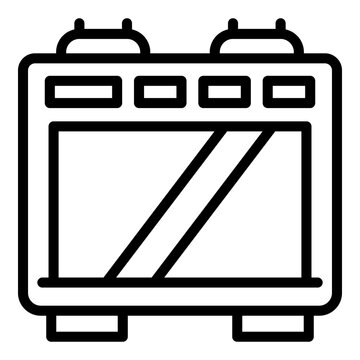 recommend clip art: Kitchen stove icon. Outline kitchen stove vector icon for web design isolated on white background