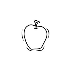 Apple black sign icon. Vector illustration eps 10