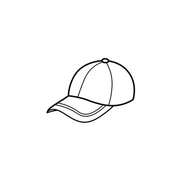 Baseball cap black sign icon. Vector illustration eps 10