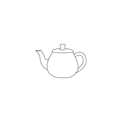 Teapot black sign icon. Vector illustration eps 10