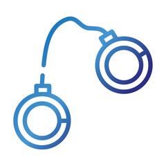 handcuff police gradient style icon