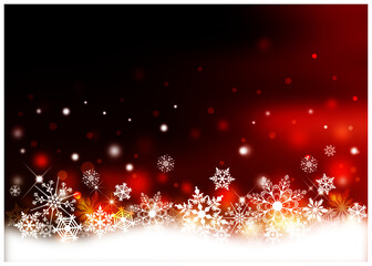 クリスマス飾り_レッド背景