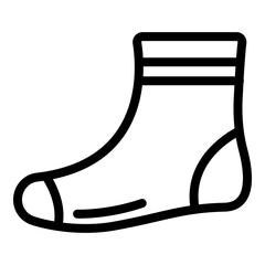 Footwear sock icon. Outline footwear sock vector icon for web design isolated on white background