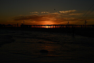 Obraz premium sunset on the beach, sunset on the sea