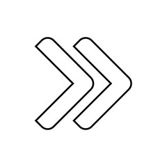 Double right arrow icon | vector icon