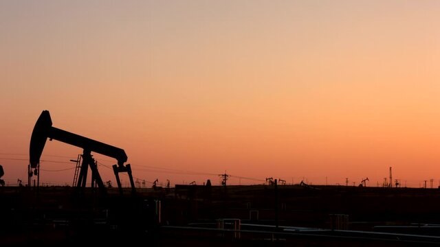 Pumpjacks at twilight