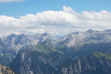 Fototapeta na wymiar Panorama Bilder der Alpen vom Glatthon in 2134 Metern Höhe