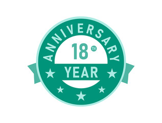18 years anniversary Modern Badges 
