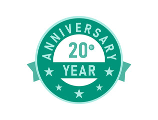 20 years anniversary Modern Badges 