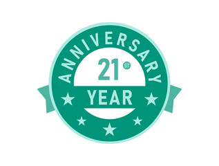 21 years anniversary Modern Badges 