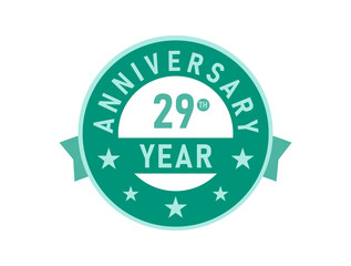 29 years anniversary Modern Badges 