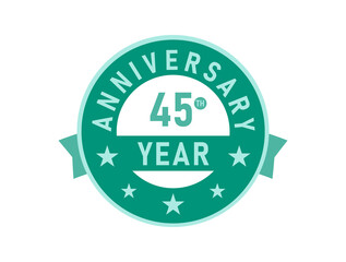 45 years anniversary Modern Badges 