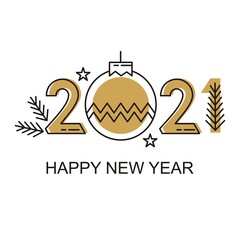 2021 and Christmas decorations