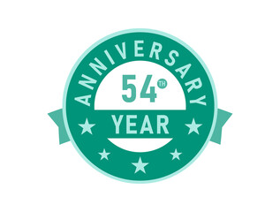54 years anniversary Modern Badges 