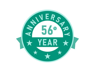 56 years anniversary Modern Badges 