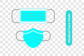 Medical face mask. Breathing medical respiratory mask. 
protection or health disease cough breath protective devices allergy
Hospital or pollution protect face masking.