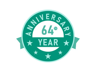 64 years anniversary Modern Badges 