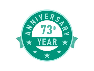73 years anniversary Modern Badges 