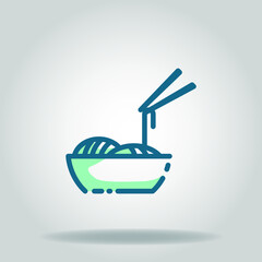 noodles icon or logo in  twotone
