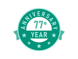 77 years anniversary Modern Badges 