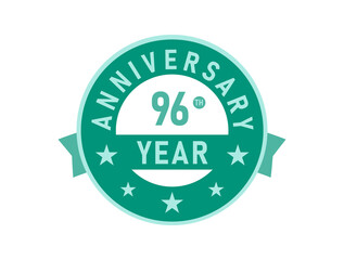 96 years anniversary Modern Badges 