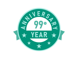 99 years anniversary Modern Badges 