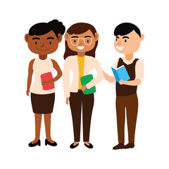 Obraz premium interracial teachers team workers characters
