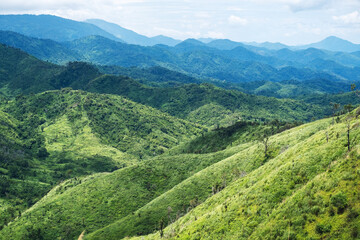 Fototapeta na wymiar Landscape image of a beautiful mountains ranges view