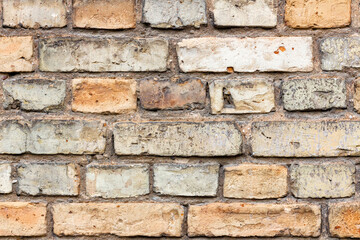 Old brown brick wall texture. Background