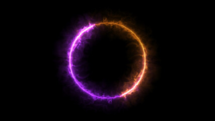 Colorful ring fire