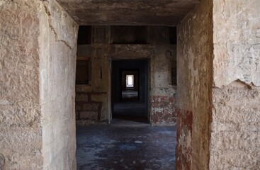 Fototapeta na wymiar Inner structure of Karan Palace in Gwalior Fort