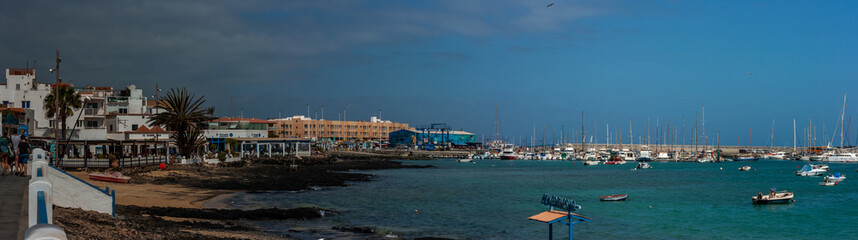 Hafen von Corralejo, Fuerteventura, Kanaren, Spanien