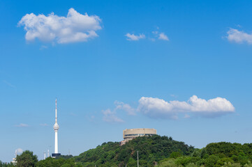 Obraz premium Summer city skyline scenery of Wuhan, Hubei, China