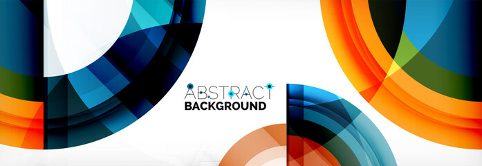 Obraz premium Round shapes, triangles and circles. Modern abstract background