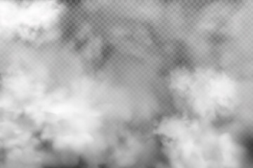 White vector cloudiness ,fog or smoke on dark checkered background.