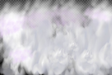White vector cloudiness ,fog or smoke on dark checkered background.