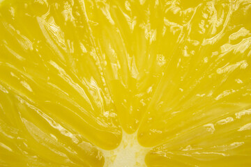  Macro photo of juicy lemon, background