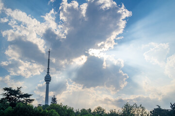 Obraz premium Summer city skyline scenery of Wuhan, Hubei, China
