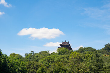 Summer city skyline scenery of Wuhan, Hubei, China