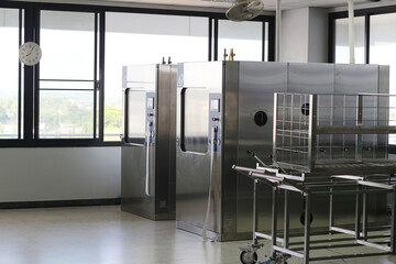 equipment and medical devices in modern operating room