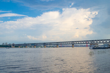 Summer city skyline scenery of Wuhan, Hubei, China