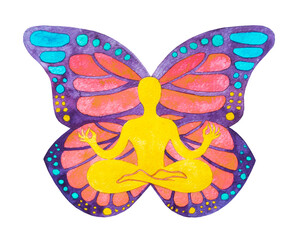 Dipinto yoga. Meditazione